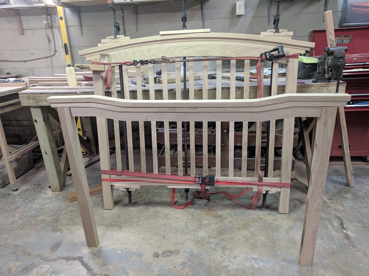 Hand-built baby crib detail
