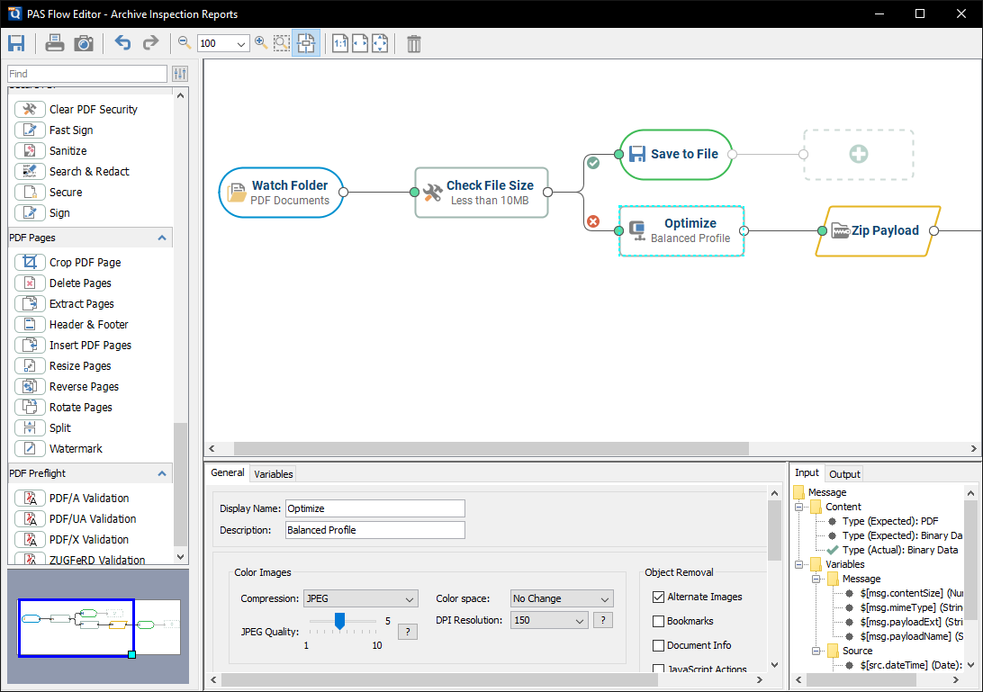 New PAS workflows page showing a clean, organized table of automation jobs.